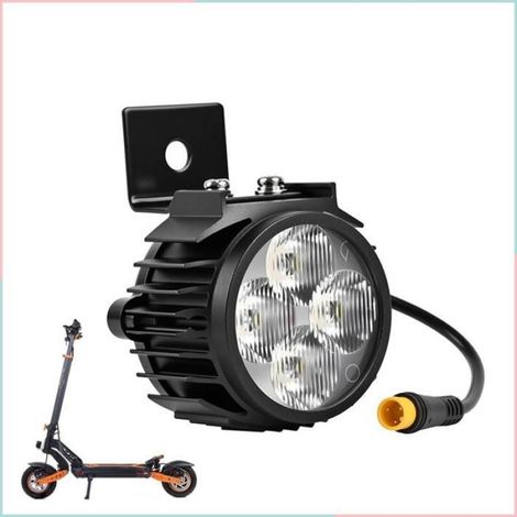 Phare Scooter Électrique - LED - Avec Klaxon Intégré - Boîtier ABS - Diamètre 10 Pouces - Pour Vélos Électriques et Scooters - 1 Pièce (1/4)