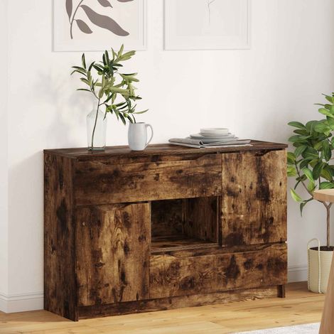 vidaXL Buffet Chêne fumé 100 x 30 x 65,6 Bois d'ingénierie