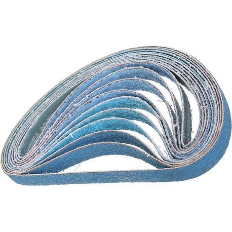 Lot de 10 bandes abrasives pour ponceuse à outils électriques Grain 120 10 x 330 mm (1/3)