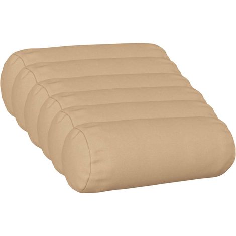 Housse de coussin 6 pc HEERLEN Ø 15 x 40 cm Tissu – cordage polyester