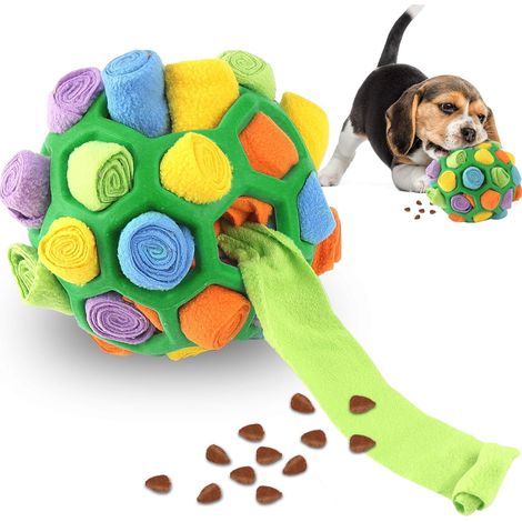 Dog Sniffing Ball - Interactive Dog Toy - Smart Toy - Food Mat - Scent Training - For Small and Medium Dogs - Green + Red (1/5)