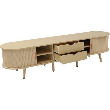 GagaGagaMeuble TV 175 cm chêne clair 2 tiroirs (1/5)