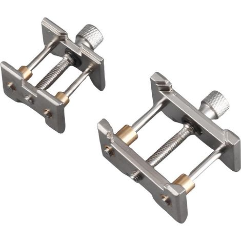 Verstellbare Uhrwerksklemme, Gehäuse aus Aluminiumlegierung, Reparaturwerkzeug für Uhrenreparaturen und Schmuckherstellung, 2 Stück (1/5)