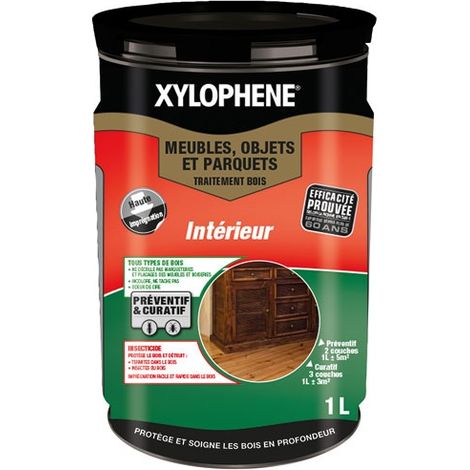 Xylophene traitement bois intérieur pour meubles et parquets Conditionnement: 1L