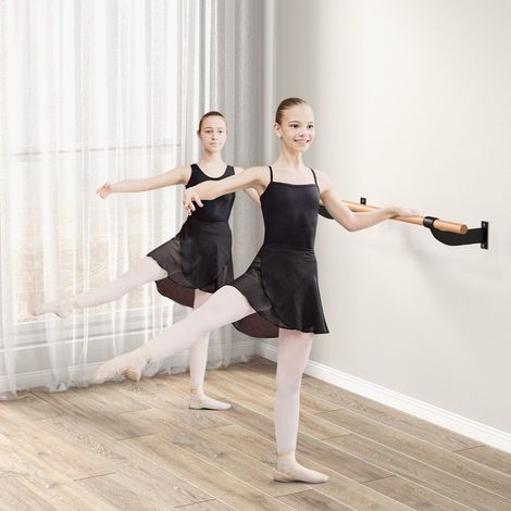 Barra da ballo lunga 120 cm, fissata al muro, attrezzatura per balletto. Barra fitness ad altezza fissa (1/5)