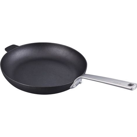 Poêle BEKA STARK 24 cm en fonte non émaillée pré-assaisonnée manche acier inox (1/5)