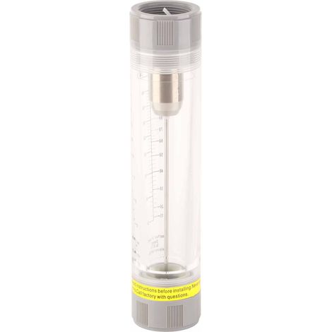 Compteur de débit liquide tubulaire LZM-40G en plexiglas acrylique transparent, raccord femelle G1-1/2" ou BSP, 10-100 GPM (1/5)