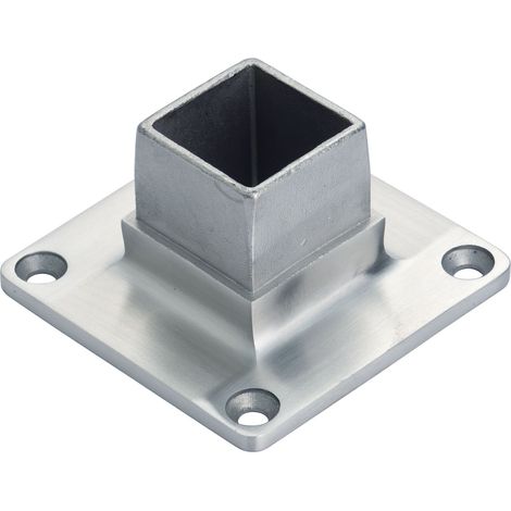 CROSO Flansch für  Vierkantrohr 40 x 40 mm, Edelstahl V4A, aufgesetzt