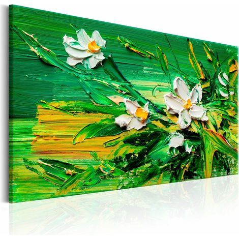 Tableau fleurs de style impressionniste - 60 x 40 cm (1/4)
