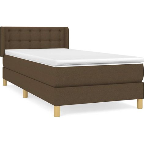 Maison Exclusive - Boxspringbett mit Matratze Dunkelbraun 100x200 (1/5)