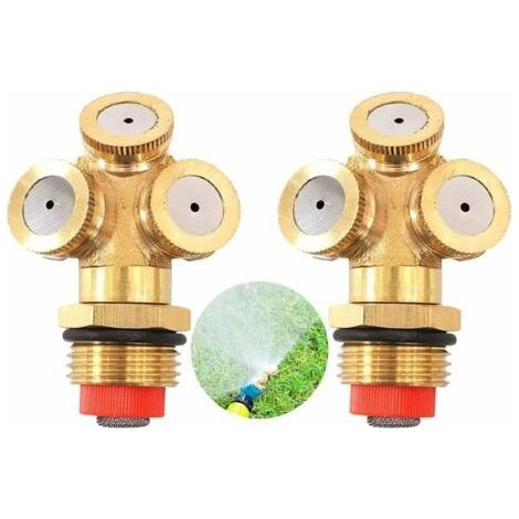 2 Pièces Buse umisation PulvéRisation En Laiton,Buse PulvéRisation umisation,3 Trous Buse PulvéRisateur,Buse PulvéRisateur Trous,Pour Pelouse,Arrosage Jardinage,D'Irrigation Agriculture (1/5)