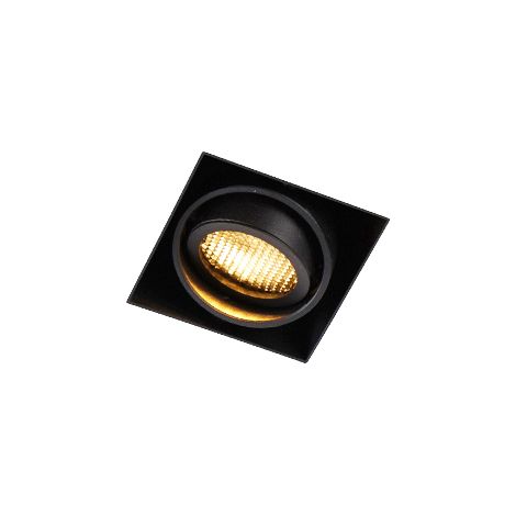 QAZQA + Faretto da incasso oneon honey 50 - Moderno - Acciaio - Nero - Quadrato Max. 1 x Watt