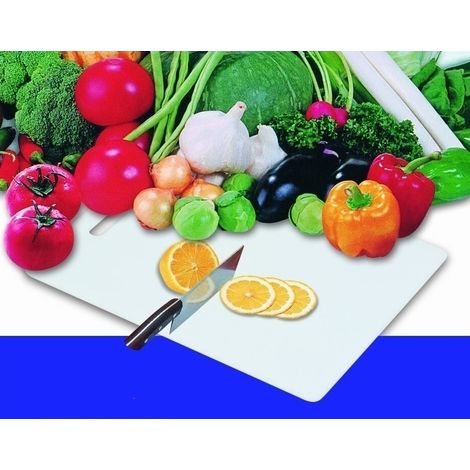 Tagliere da Cucina in PVC Bianco Drop con Manico 41 x 24 cm (1/2)