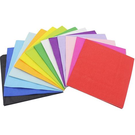 lot De 100 Serviettes En Papier Colorescouleurs Alatoires, Pour Cocktail, Fte, Bricolage, Origami, Pour La Gastronomie, Anniversaire, Mariage, Dc (1/5)