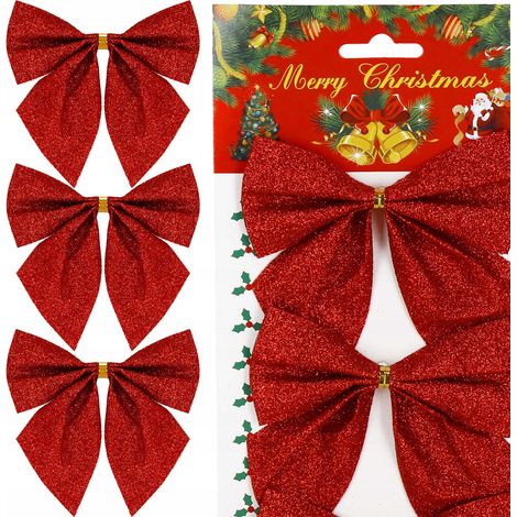 FIORI PER L'ALBERO DI NATALE DECORAZIONI LUCENTI CENTROTAVOLA FIORI SET COMPLETO 3PZ