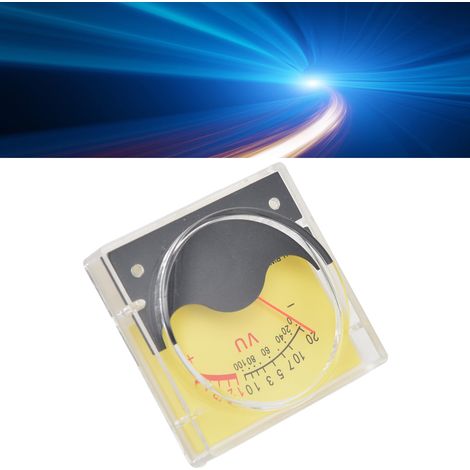 [VU Meter] TS-R36W jaune sans ampoule sans retroéclairage pour maison PC PMMA 4x4x3.5cm 500µA 650Ω (1/5)