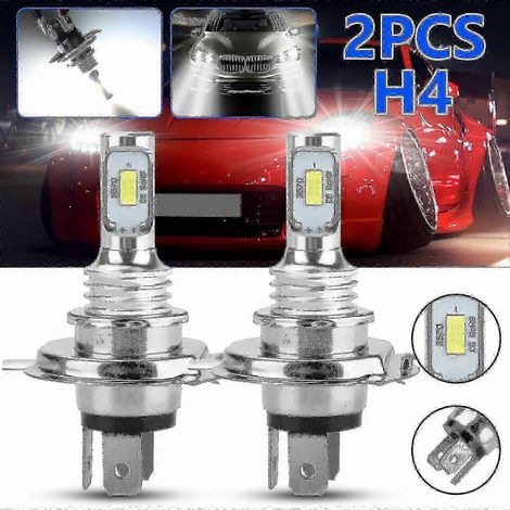 2 x H4 9003 Hb2 6000k Super White Csp LED-Scheinwerferlampen-Kit SZRH AV