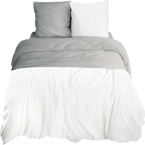 Parure de lit bi-matière microfibre et sherpa collection SHERPA 240x220 cm (1/4)