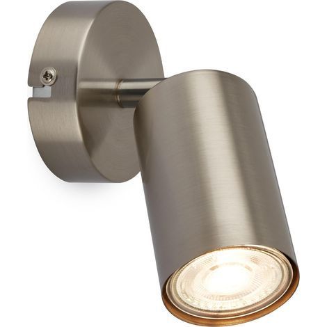 1 Applique Orientable Douille GU10 Max 9W Métal Nickel Mat Pour Salon Cuisine Chambre (1/5)