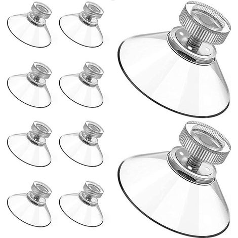Lot de 10 ventouses transparentes – 41 mm – PVC – Isolation pour rideaux – Camping-car, voiture, camping (1/5)