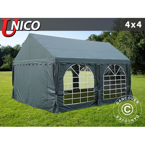 Partyzelt UNICO 4x4m, Dunkelgrau - Dancover