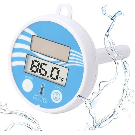 Thermomètre Piscine Flottant, Énergétique Solaire, Connecté, Numérique, pour Piscines, Aquariums, Etangs, Spas (1/5)