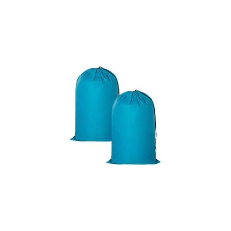Lot de 2 sacs à linge de voyage, organisateurs de linge sale lavables en machine, assez grands pour contenir 4 machines de linge, se glissent facilement dans un panier à linge, bleus (1/5)