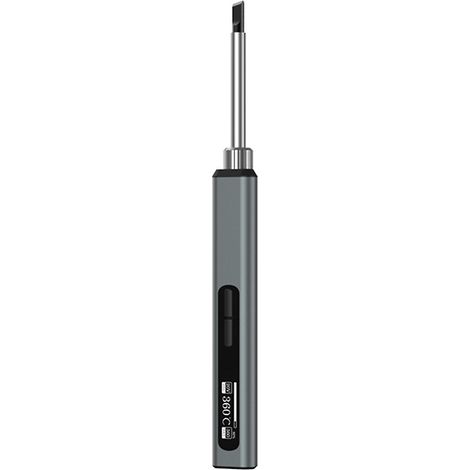 RONGUAN Lötkolben 65W, Hochleistungs-Elektrolötkolben, präzise Temperaturregelung 80℃-420℃, digitales OLED-Display, hochglänzend, Lötkolben (Einzeln), Schwarz