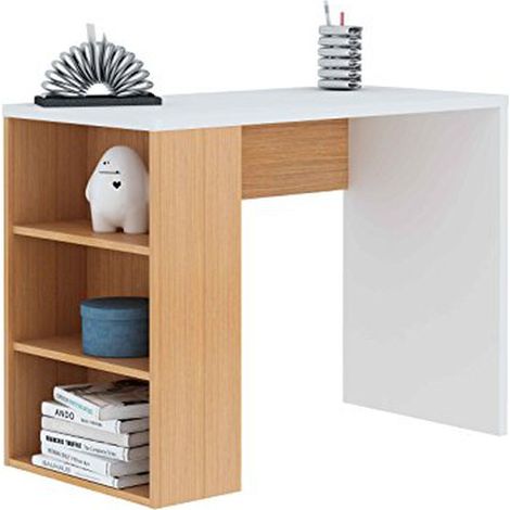 Mesa de Estudio Moon Walk Blanco y Soft Roble Claro Ref.861 (1/2)