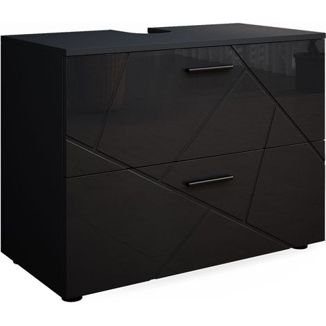 Waschbeckenunterschrank Irma, Anthrazit Hochglanz, 80 x 58.6 cm, Vicco