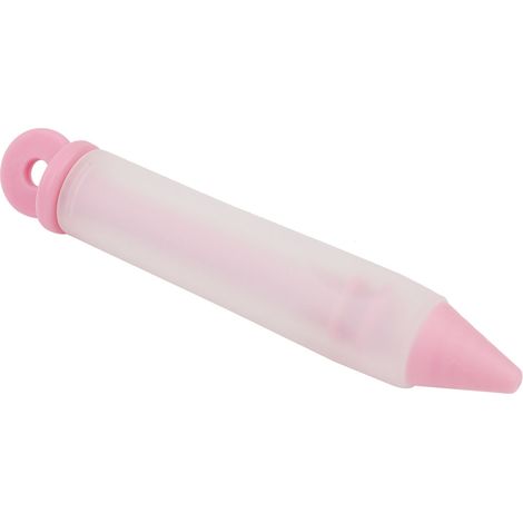 Silikon-Lebensmittelstift mit 4 Spitzen, Dekorationswerkzeug für Schokolade und Kuchen, Form (rosa) (1/5)