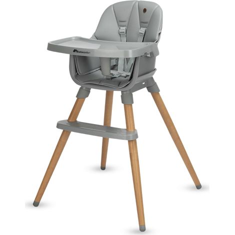 chaise haute 4 en 1, chaise haute bébé évolutive, rehausseur, chaise pour repas, chaise enfant, 6 mois - 14 ans (9-60 kg), coussins rembourrés, tablette réglable, Tinted Grey (1/5)