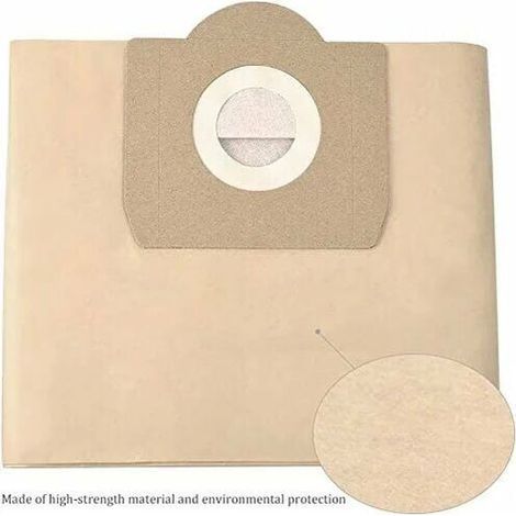 Sacs Aspirateur pour Karcher 6.959-130.0 WD3 WD3P MV3 Sacs Filtrants en Papier de Rechange pour Aspirateur Wet & Dry, Sac pour Karcher WD3 Premium Accessoires Pièces Détachées(5 lots) (1/5)