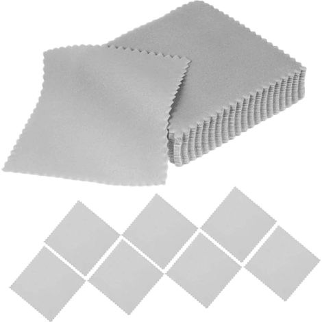 20 Chiffon de nettoyage pour bijoux, double face, daim, pour or argent perles, usage domestique et voyage (1/5)