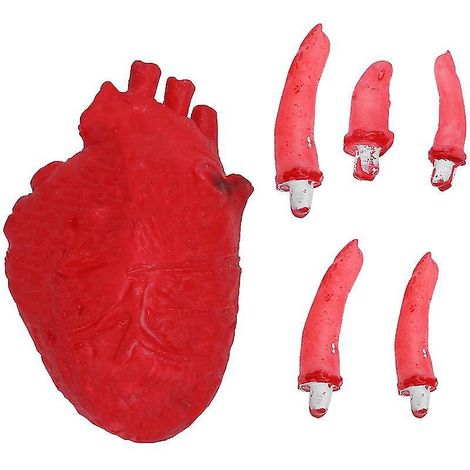 6-teiliges Set blutiger Organ-Requisiten als Halloween-Geschenke
