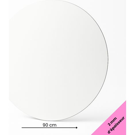 Panneau rond aluminium composite blanc diamètre 900 mm – Épaisseur 2 mm – Usage déco ou pro, intérieur/extérieur