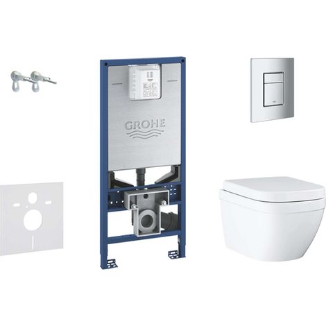 Grohe Rapid SLX - Vorwandinstallationsset, WC mit Sitz, Taste Skate Cosmopolitan S, randlos, SoftClose 39603SET-KX