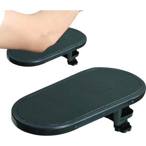 Reposabrazos ergonómico para escritorio,Reposamuñecas ajustable para ordenador y portátil,Cómodo y universal,Negro (27 x 14 cm) (1/5)
