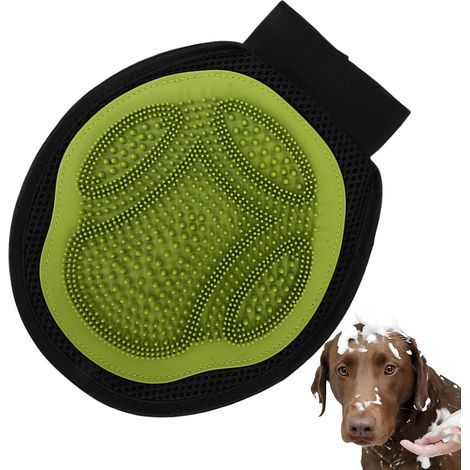 Brosse de bain pour chien - Brosse de massage pour chiot - Brosse de toilettage douce pour chats et chiens - Appareil d'épilation des poils d'animaux pour la maison, la salle de bain, l'extérieur, les (1/5)