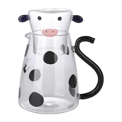 Verre eau carafe lot avec tasse lovely cartoon cow froid, grand (1/5)