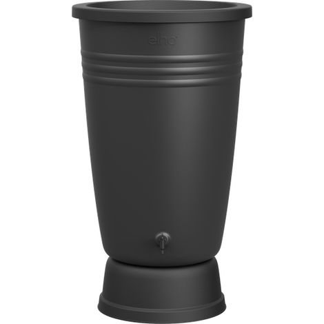Elho Green Basics Rainbarrel Plus 200ltr Living Black Serbatoio Per Acqua Piovana Rotondo (1/2)