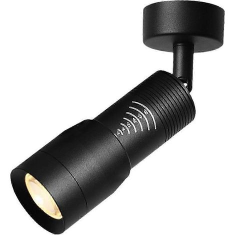 Projecteur de plafond 7 W à angle de faisceau étroit réglable de 10 à 60°, 3000 K, avec fonction zoom et économie d'énergie