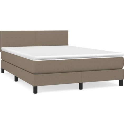 Maison Exclusive - Cama box spring con colchón tela gris taupe 14 (1/5)
