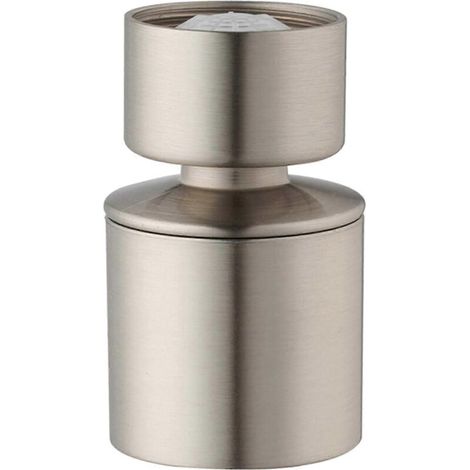 Aérateur de robinet de cuisine en nickel brossé, acier inoxydable, tête pivotante à 360 degrés, double mode de jet, économie d'eau [DB]