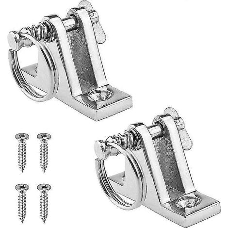 Lot de 2 charnières de pont à 90° pour bimini avec axe amovible, fixations marines pour bimini, matériel de montage 3 (1/4)