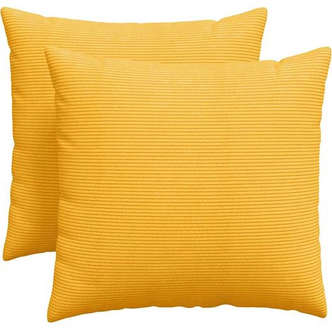 Maison Exclusive - Sofakissen 2 Stück Helles Gelb 50 x 50 cm Cord