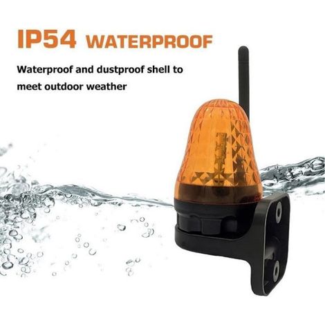 Voyant Stroboscopique LED - 12-265 V CA/CC - Pour Porte De Garage Coulissante Et Ouvre-Porte - IP54 - 60 x 85 mm - 1 Hz - 1 Pièce (1/4)