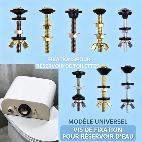 Vis de fixation pour réservoir WC M6 en cuivre 7,8 x 74 mm 7.8 74mm 01 150 g – Livraison gratuite (1/5)