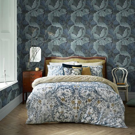 Papier peint intissé William Morris Acanthus Blue 1005 x 52cm Bleu (1/5)