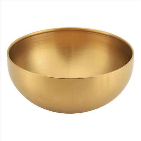 Grand capacité inox salade bols bol à soupe, doré, 15x7cm (1/5)
